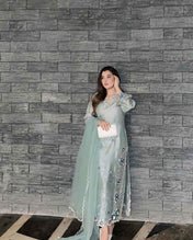 Icy Aqua Silk Suit Set