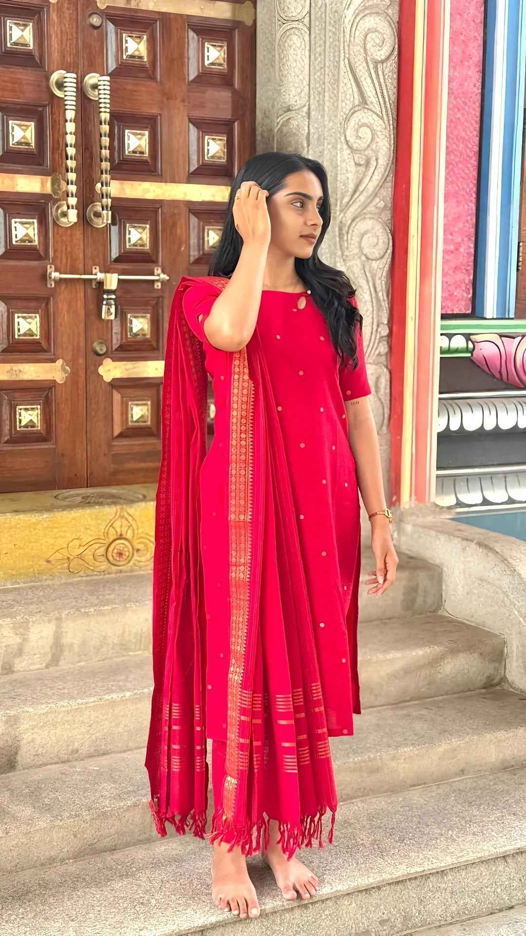 PURE COTTON SUIT SET WITH LINING