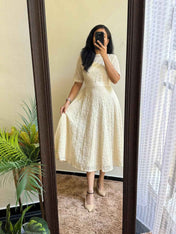 Beautiful Pure Potton Lace Western Dress