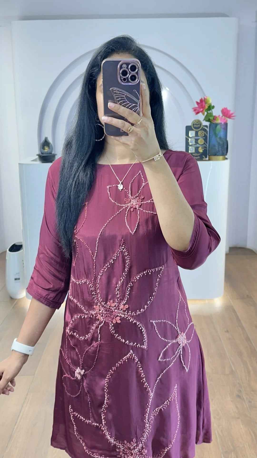 Maroon KnotWork Co-Ord Set