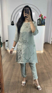 Gray KnotWork Co-Ord Set