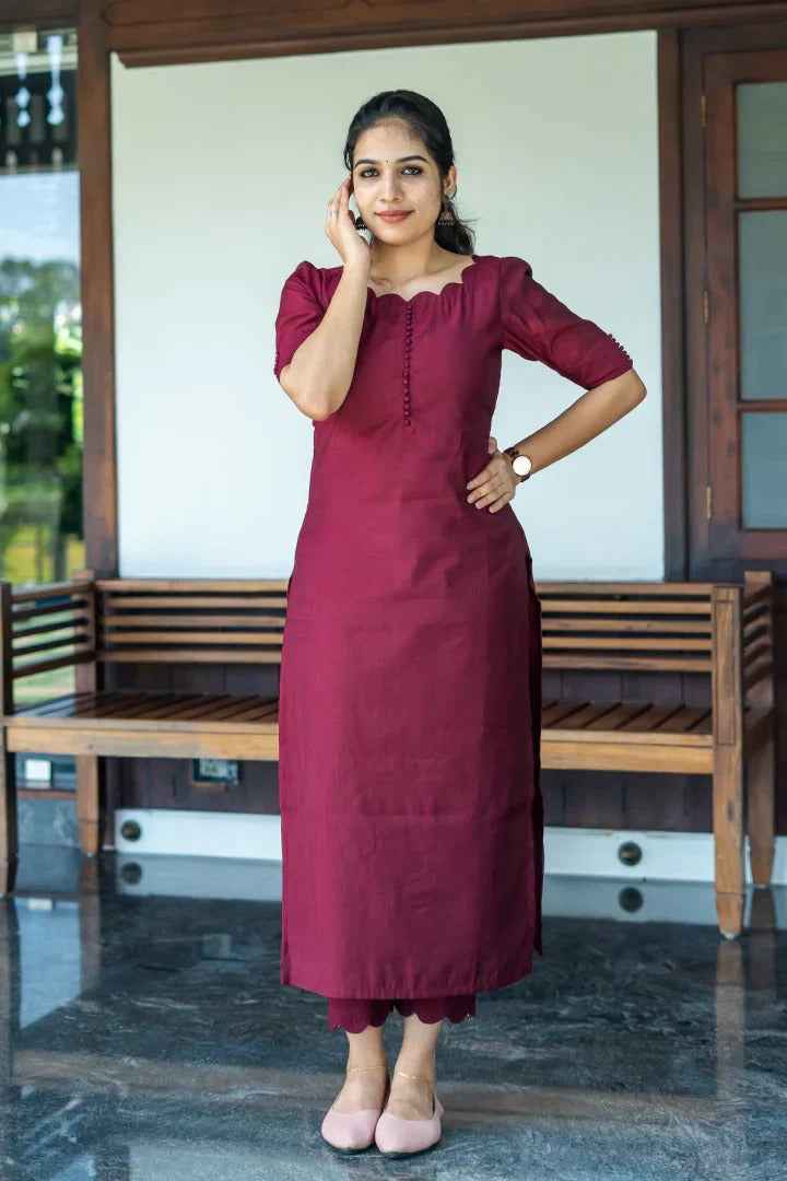 This Maroon Full Set Is Crafted Rich Vatican Silk Fabric