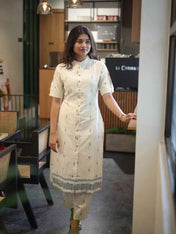 Classy Pure Cotton Coord With Diamond Butta Detailing