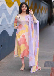 Peachmelt Top & Dupatta set