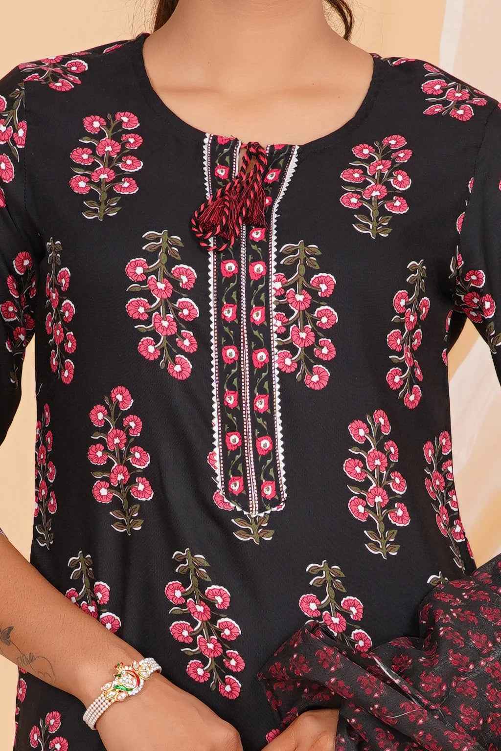 Blossom Noir Viscose Rayon Set