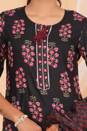 Blossom Noir Viscose Rayon Set