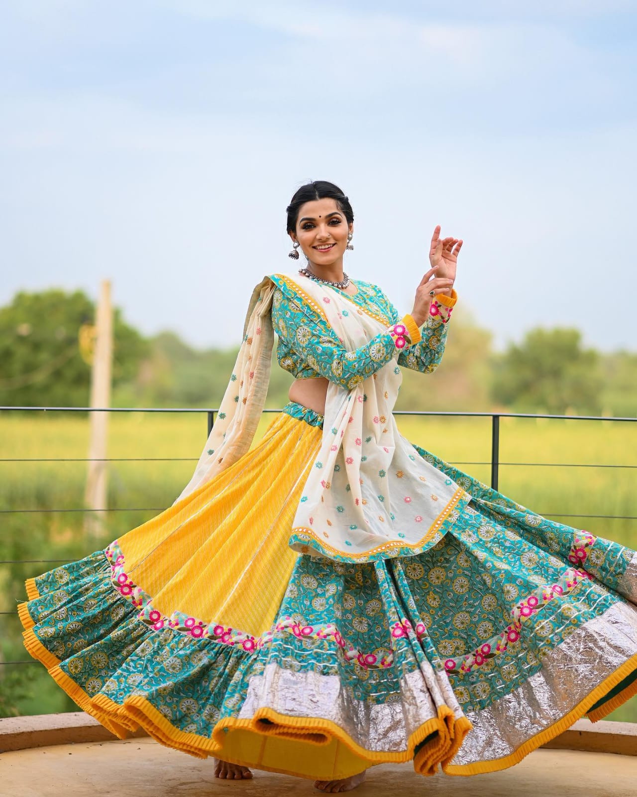 Adorable Multi Color Printed Navratri Wear Lehenga Choli