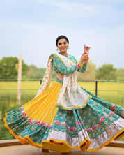 Adorable Multi Color Printed Navratri Wear Lehenga Choli
