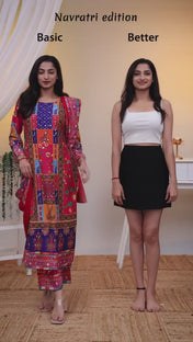 Wedding Wear Multi Color American Silk Kurti For Girls