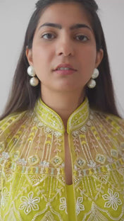 Yellow Color Natural Crep Fabric Salwar Kameez For Women